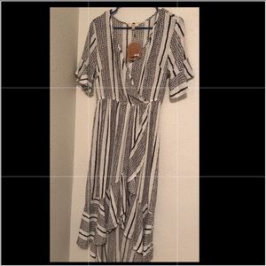 High/low, black and white Kori dress